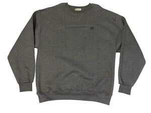 Russell Athletic Sweatshirt Mens Large Gray Pro Cotton Crewneck Fleece Logo